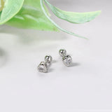 Daiiibabyyy  Mini Colorful Heart Ear Cartilage Piercing Lobe Stud Earring for Women Y2k Accessories Tragus Rook Helix Flat Ear Jewelry KAE312