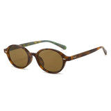 Daiiibabyyy  Retro Small Oval Sunglasses Women Men Rivets Shades Fashion Eyewear Luxury Sun Glasses UV400  Female