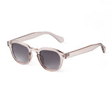 Daiiibabyyy  Vintage Fashion Shell Round Sunglasses Women Men Brand Design Retro Rivet Yellow Blue Lens Square Sun Glasses Female UV400