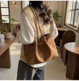 Daiiibabyyy  Trendy All Match Solid Y2k Aesthetic Women's Handbags Fashion Simple Solid Shoulder Bags 2026 Korean Office Lady Underarm Bag