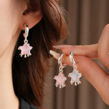 Daiiibabyyy  Korean Fashion Personality Resin Star C-shaped Earring for Women Sweet Simple Drop Earrings Summer New in Girl Jewelry