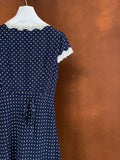 DAIIIBABYYY  -  French Lace Polyester Fiber Patchwork Dress, Summer V-neck, Elegant Polka Dot, Waistband, Slimming Long Skirt