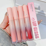 Daiiibabyyy 1PC Matte Pink Velvet Liquid Lipstick Waterproof Easy To Wear Long Lasting Non-marking Lip Glaze Non-stick Cups Makeup Cosmetics