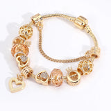 DAIIIBABYYY  -  Korean Delicate Small Crown Heart Cubic Zirconia Tandem Bracelet Women's Elegant Charm Jewelry Accessories Birthday Party Gifts