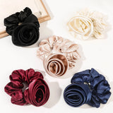 Daiiibabyyy  1PC Pack Rose - Shaped Hair Scrunchies, Elegant Flower Hair Ties, Ideal for Women's Stylish Ponytails and Buns
