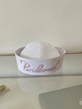 Daiiibabyyy  New Niche Y2K Diamond-encrusted Alphabet Sailor Hat Women's Fashion Spring and Summer Temperament Flipped Brim Dome Beret