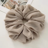Daiiibabyyy  Big Size Chiffon Scrunchies For Muslim Women Custom Elastic Volumizing Oversized Neat stitching Malaysian Bunch Hair Tie
