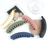 Daiiibabyyy  Simple Solid Color Banana Clip Convenient And Fashionable Hairpin Suitable For Women And Girls Hairpin Hair Accessories