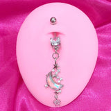 Daiiibabyyy  Y2K Accessories Zircon Planet Moon Belly Rings Sexy Fashion Jewelry Cute Butterfly Body Piercing Jewelry Belly Button Rings