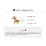 Daiiibabyyy  Cute Lovely 4 Designs Flower Embroidery Red Coffee Cloth Cartoon Horse Brooches for Women New Yesr Festival Accessories