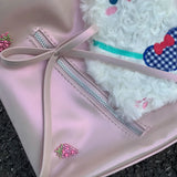 Daiiibabyyy  Rabbit Strawberry Shoulder Bag Large Capacity Tote Bolsos Mujer Y2K Sweet Cool Girls Sac Femme Bags for Woman Original Bolso