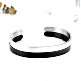 Daiiibabyyy Cuff Bracelets on Hand Couple Fashion Bangles Charm Stainless Steel Bracelet for Women Jewellery Accessories