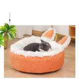 DAIIIBABYYY  -  Soft Long Plush Cushion Bed for Small Dogs, Warm Cat Nest, Basket Bed, Mat, Sofa, Cartoon, Cat Nest