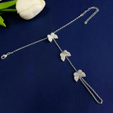 Daiiibabyyy  Bohemian Shiny Rhombus Crystal Bracelet for Women Girls Simple Thin Heart Flower Butterfly Chain Finger Bracelets Jewelry Gifts