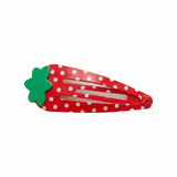Daiiibabyyy  Funny Extra-large Hair Clips Polka Dot 3D Printed Curtain Clip Kawaii Style Strawberry Pattern Creative Side Clip