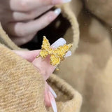 DAIIIBABYYY  -  Blue Butterfly Drip Oil Enamel Open Ring Women's Party Shining Jewelry The Best Gift for A Girlfriend