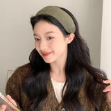 Daiiibabyyy  Vintage Wide Headband Women Thick Wool Hairband Fashionable Hair Accessories Stylish Hairband Chic Wide Headband for Women