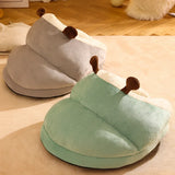 DAIIIBABYYY  -  Plush Warm Cat Bed Nesting Basket Slipper Shape Cartoon Cats Dog Kennel Beds Pet Accessories