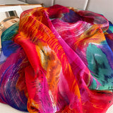 DAIIIBABYYY  -  New Design Brand Scarf Fashion Small Broken Floral Bubble Chiffon Shawl Spring Autumn Wrap Hijabs Lady Pashmina Foulards Bandana