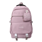 Daiiibabyyy  New Portable Backpack Large Capacity with Wallet School Bag Lightweight Casual Shoulder Bag