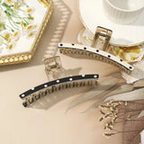 Daiiibabyyy  1pc Cute Dot Pattern Big Hair Claw Fashion Shark Clip Korean Style Large Hair Clip Women Girl Makeup Barrettes Hairpin