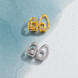 Daiiibabyyy  European And American Micro-Set Zirconia Hip-Hop Style Braces, Streetwear With Unique Personality, Trendy Dental Accessories