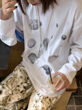 DAIIIBABYYY  -  Y2k Aesthetic Shell Printing Streetwear Basic T-shirts Preppy Style Spring Loose White Tops Women Casual Harajuku Grunge Shirts