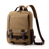 Daiiibabyyy  Canvas retro backpack, outdoor hiking, multifunctional, multi compartment, chest bag, side backpack
