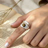 Daiiibabyyy  Minimalist Silver Color Big Stone Rings for Women Minimalist Handmade Couple Minimalist Ring Prevent Allergy Fine Jewelry Gift