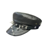 DAIIIBABYYY  -  Korean Rivet Y2k Dark Retro Personalized Newsboy Cap Niche Spring and Autumn Leather British Sunshade Painter Hat for Women