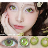 Daiiibabyyy  1 Pair Cosmetic Color Lens Korea Cosplay Big Eyes Contact Lens Diameter Large Pink Lens