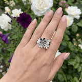 Daiiibabyyy  All-match Painting Oil Flower Ring Multicolor Petal Stretch Ring Zinc Alloy Classic Opening Ring Party