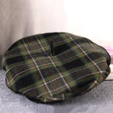 Daiiibabyyy  berets Fashion Beret Wool Plaid Green Casual Beanie Retro Literary Forward Cap Peak Cap Driver Women Hat FDM01