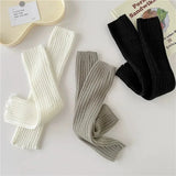 DAIIIBABYYY  -  40cm Women's Autumn Long Socks Knitted Foot Cover Leg Warmers Y2K Winter Protector Stocking Legging Non-Slip Home Ladies Socks