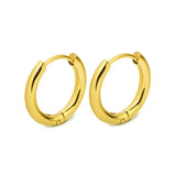 Daiiibabyyy 2PC/Set Stainless Steel Hoop Earrings for Women Men Simple Small Gold Color Earring Cartilage Piercing Jewelry Aretes De Mujer