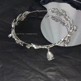DAIIIBABYYY  -  Exotic Tassel Headwear Super Fairy Rhinestone Eyebrows Drop Headband Headband New Bridal Wedding Hair Accessories Lolita Female