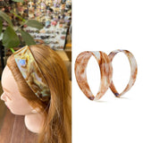 Daiiibabyyy  French Style Light Luxury Wide Edge Halo Hair Tie for Women Temperament Versatile Anti Slip Headband Hair Accessories Hair Clips