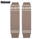 Daiiibabyyy  Korean Style Fair Isle Autumn Winter Snowflake Slouch Socks Women Girls Knitted Socks Leg Warmer Knee High Boot Cuffs Leg Cover