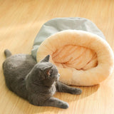 DAIIIBABYYY  -  Warm Cat Sleeping Autumn Winter Warmth Tunnel Cat Nest Wool Warmth Cat Comfortable Semi Enclosed Cute Dog Nest Cat Accessories