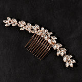 Daiiibabyyy  1 Piece Set Keyhole Leaf Shaped Hair Comb, Light Luxury Style, Bridal Wedding / Bridesmaid Styling / Daily Updos