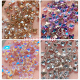 Daiiibabyyy 20Pcs Champagne Crystal Sharp Bottom Butterfly Rhinestone Nail Art Decorations Shiny Diamond Nails Design DIY Nail Accessories