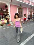 DAIIIBABYYY  -  Streetwear Hollow Out Mesh Tops Summer Lace Sleeveless Tank Tops Y2k Loose Korean Fashion Y2k Halter Tops Chic Camisole