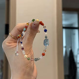 DAIIIBABYYY  -  Candy color Cute Colorful Key Chains Beaded Bohemian Beads Bracelet Beaded Hand Rope Fashion Jewelry Women Bracelets