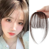 DAIIIBABYYY  -  Fake Invisible Synthetic Air Bangs Hair Clip-In Extension Front Head Fringes Hairpiece Air Bang Natural Hair Styling Accessories