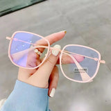 DAIIIBABYYY  -  Anti Blue Light Glasses Women Men Optical Spectacle Eyeglasses Square Transparent Transparent Computer Glasses Eyewear Oculos