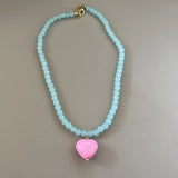 Boho Simple Beads Imitation Pearl Choker Necklace Women Men Vintage Stainless Steel Handmade Chain Aesthetic Y2K Jewelry Gift