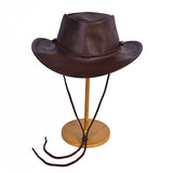 Daiiibabyyy  American Retro Western Cowboy Hat Women Outdoor Horseback Riding Travel Sun Shade Sunscreen Hat Mountaineering Hat PU Soft