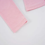 Daiiibabyyy  Fashion Sexy Sweet Bow Tie with Pink Long Sleeved T-shirt Slim Fit Slimming Spicy Girl Base Top