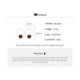 Daiiibabyyy  Light Luxury Multiple Multicolor Round Resin Ball Large Hoop Earrings for Women Gold Plated Iron Alloy Daily Party Jewelry
