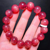 DAIIIBABYYY  -  Natural Red Strawberry Quartz Bracelet Star Light Woman Men Clear Round Beads Crystal 8mm 9mm 10mm 11mm 12mm 13mm  AAAAAA